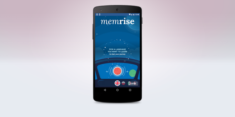 Memrise logo on a smartphone screen